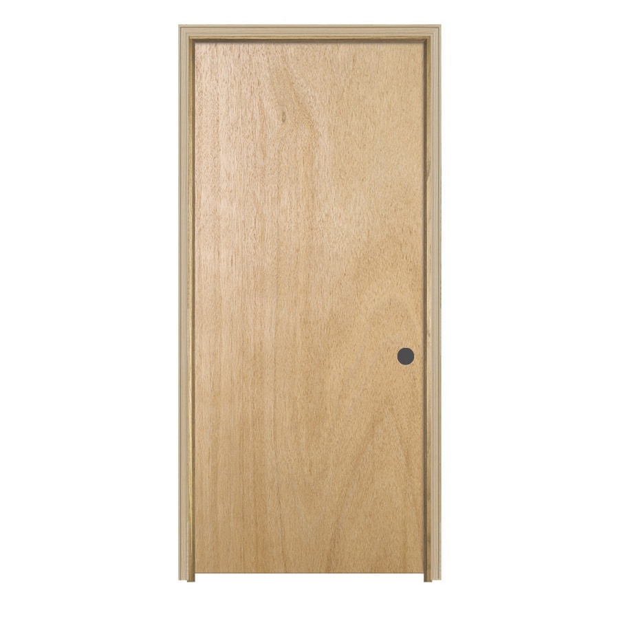 Shop JELD-WEN Flush Lauan Single Prehung Interior Door ...