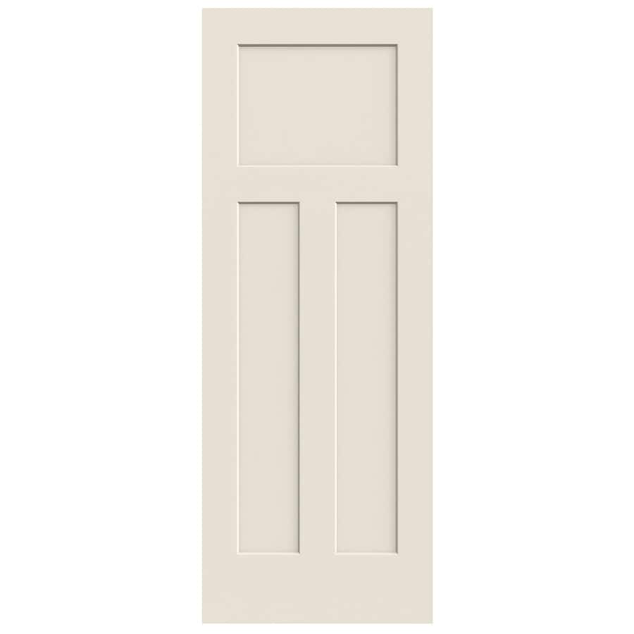 Craftsman Primed 3 Panel Craftsman Solid Core Molded Composite Slab Door Common 24 In X 80 In Actual 24 In X 80 In