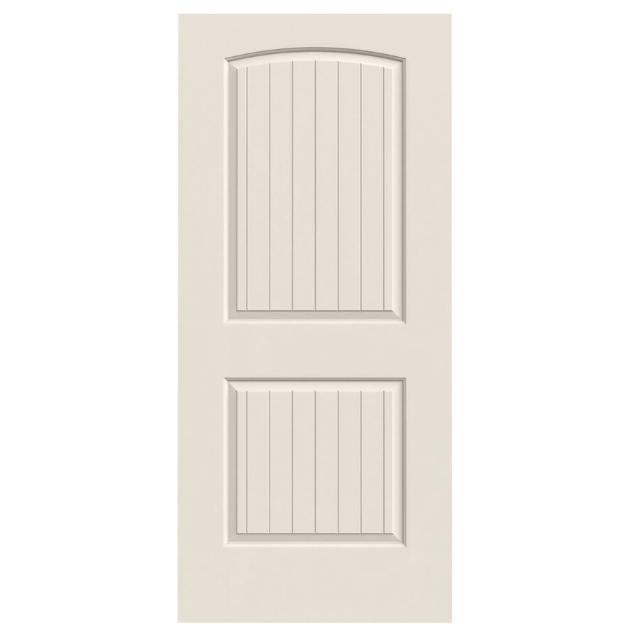 Jeld Wen Santa Fe Primed 2 Panel Round Top Plank Solid Core Molded