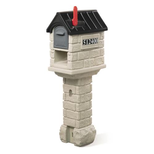 step-2-mailmaster-13-5-in-x-54-in-plastic-stone-gray-and-black-post