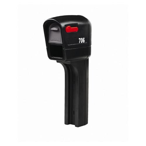 Step 2 MailMaster Small Plastic Black Post Mount Mailbox in the ...