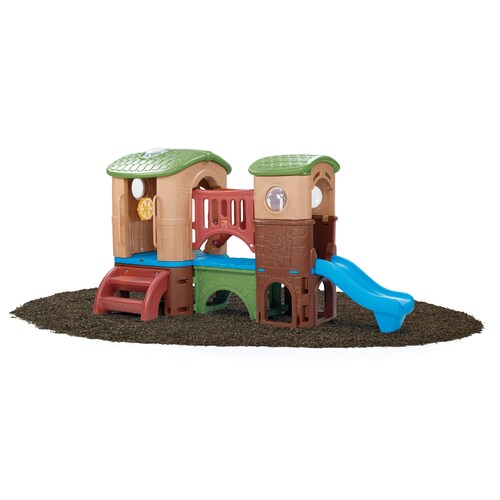 step2 naturally playful clubhouse climber with two slides