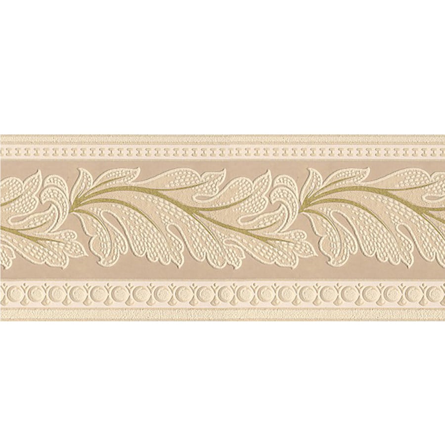 Shop Style Selections 5-in Beige Prepasted Wallpaper Border at Lowes.com