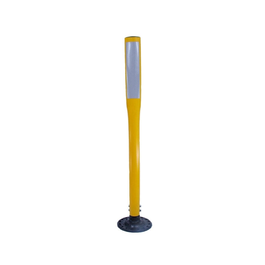 Three D Traffic Works 42-in Flat Boomerang Traffic Yellow Post and Base ...