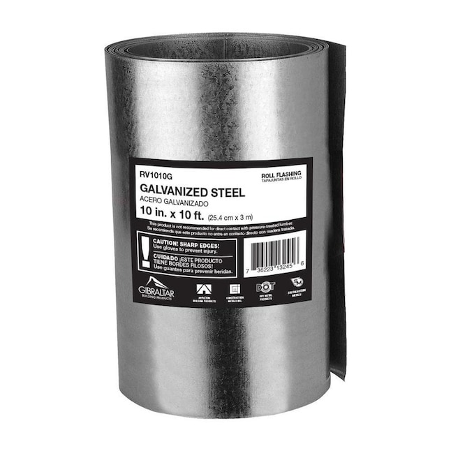 CMI 3-in x 10-ft Galvanized Steel Sheet Flashing CMI 3-in x 10-ft Galvanized Steel Sheet Flashing