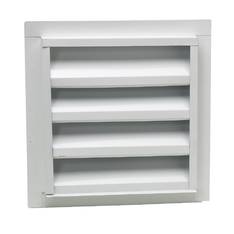 CMI 12in x 18in White Rectangle Steel Gable Vent at