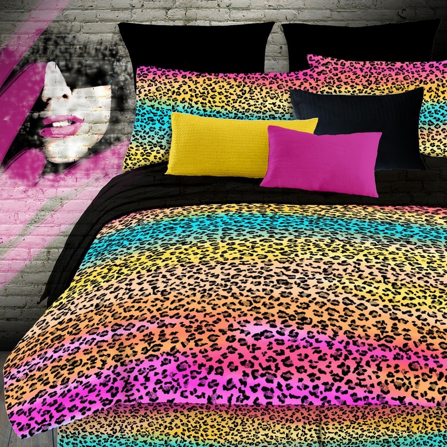 Rainbow Leopard 4 Piece Multicolor Queen Comforter Set At Com Rainbow Leopard 4 Piece Multicolor Queen Comforter Set