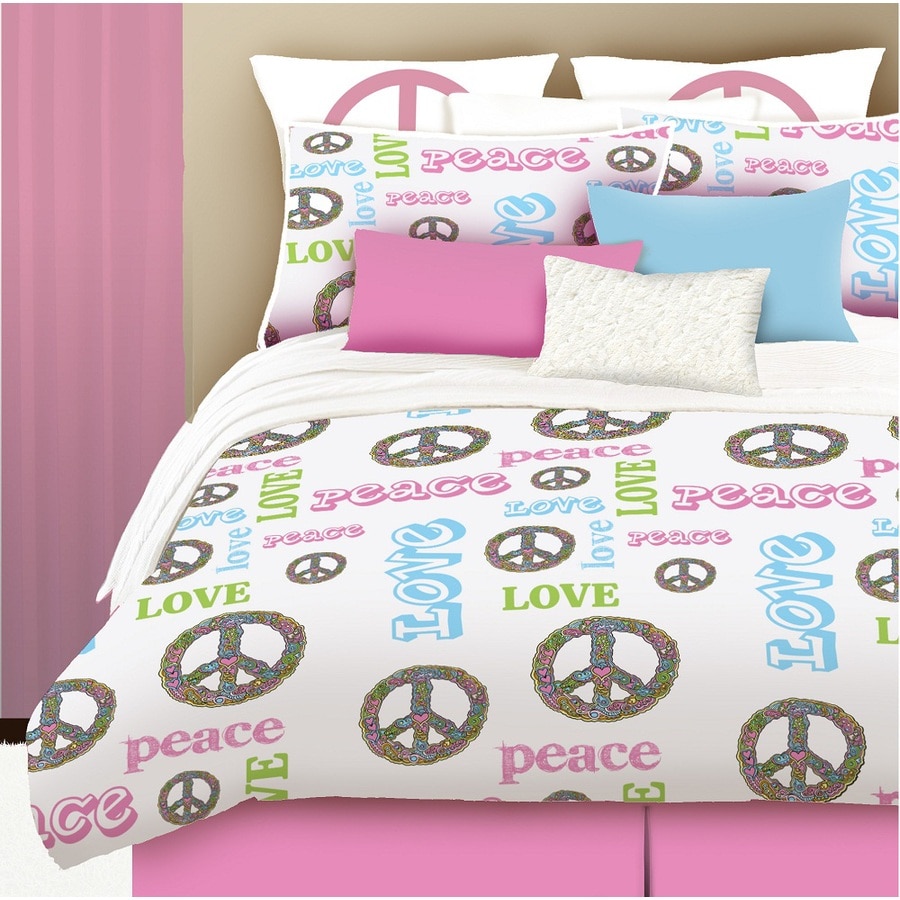 Peace And Love 3 Piece Twin Comforter Set At Lowes Com