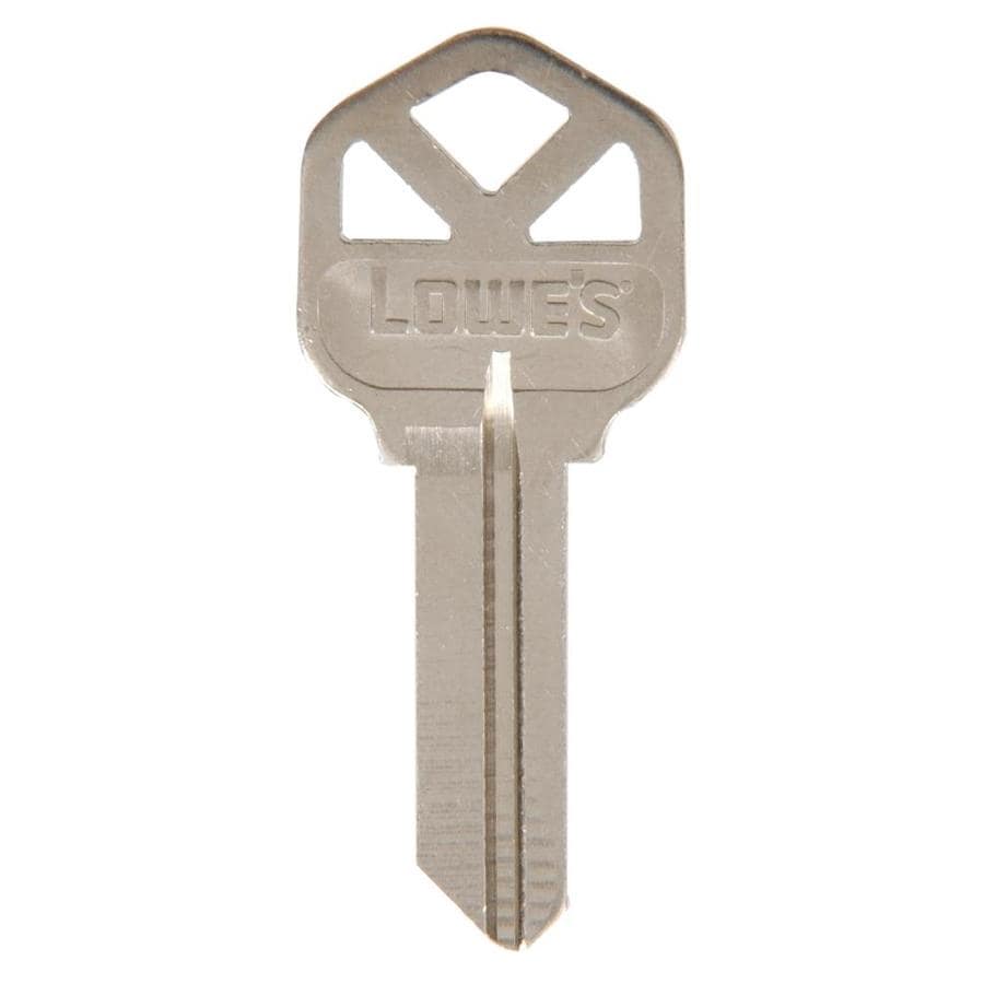 Lowe's Nickel Plated #66 Kwikset Brass House/Entry Key Blank