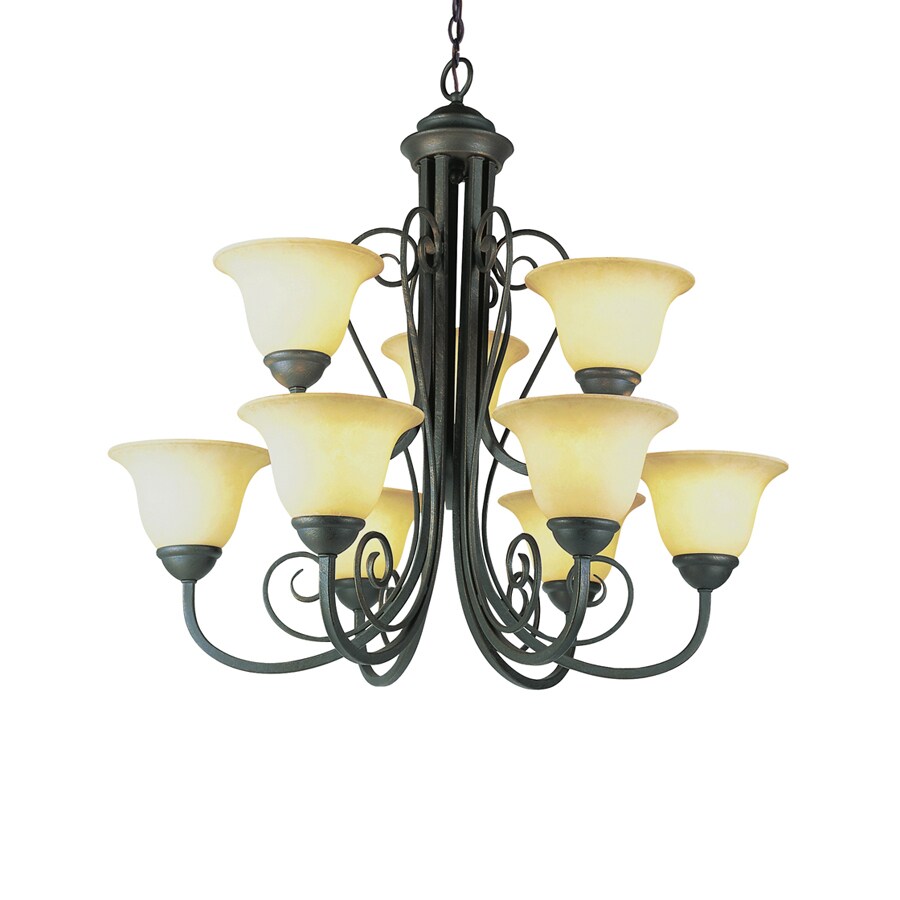 Shop Bel Air Lighting New Century 9 Light Antique Bronze Chandelier Bel Air Lighting New Century 9 Light Antique Bronze Chandelier