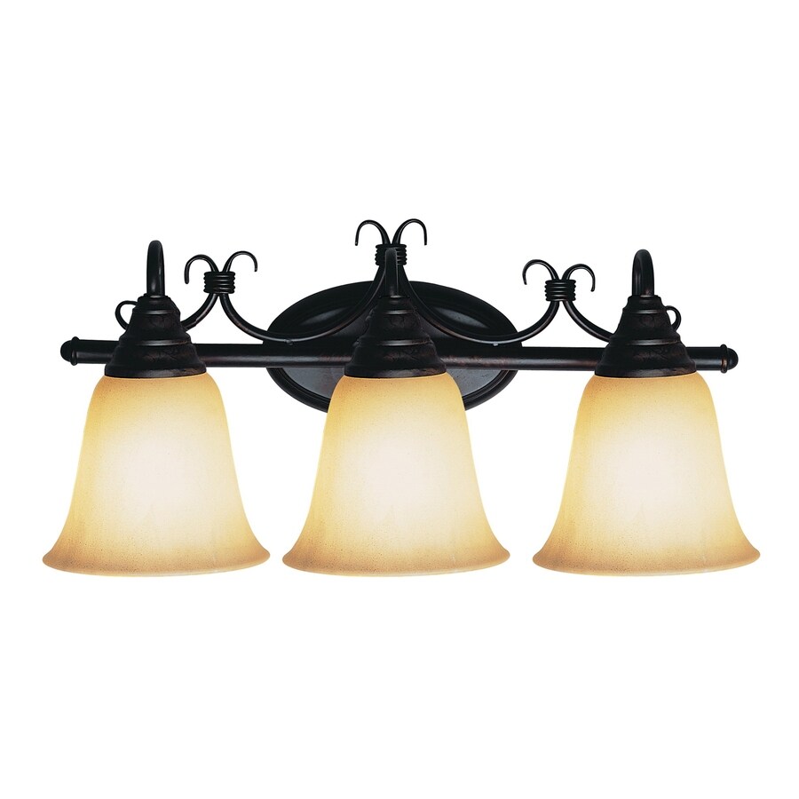 Portfolio 3Light Bronze Traditional Vanity Fixture at