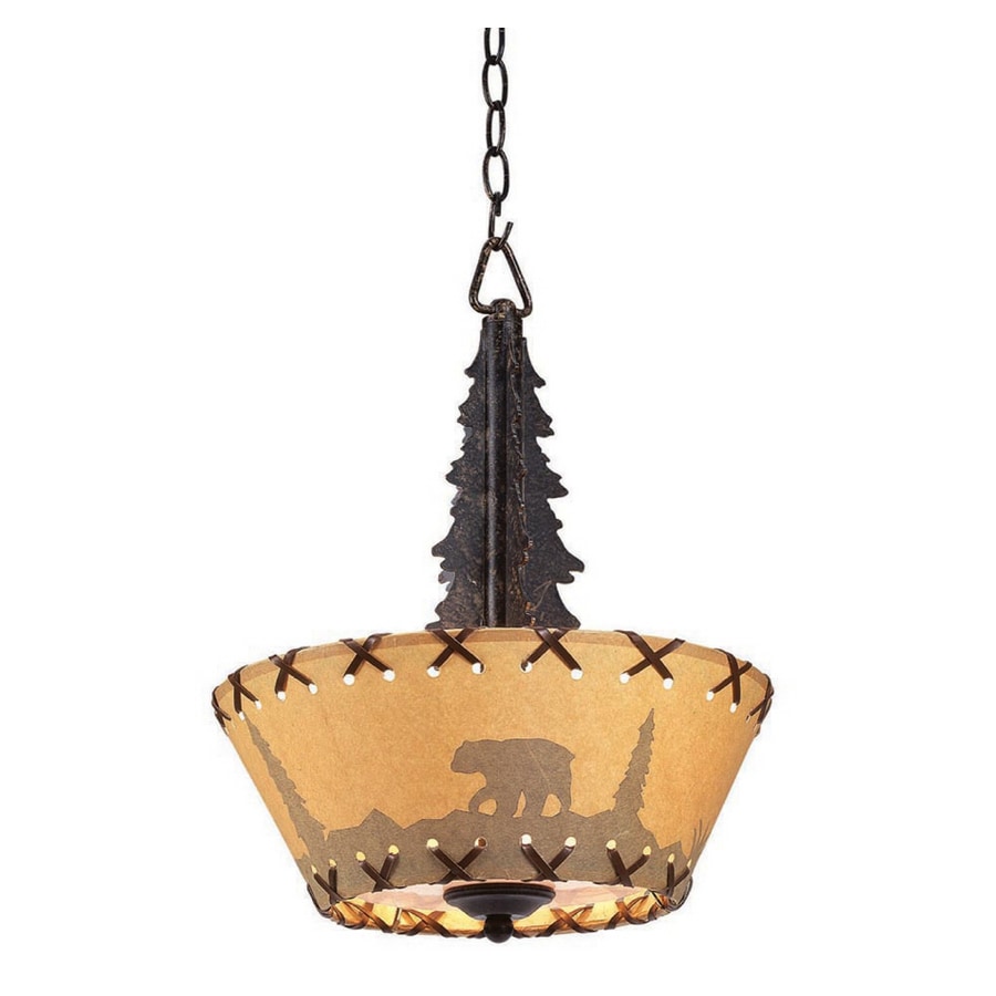 Portfolio 18 Rustic Lodge 3 Light Pendant At Lowes Portfolio 18 Rustic Lodge 3 Light Pendant