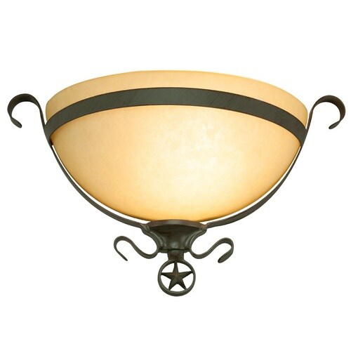 Texas Star 16 In W 1 Light Darkened Bronze Wall Sconce