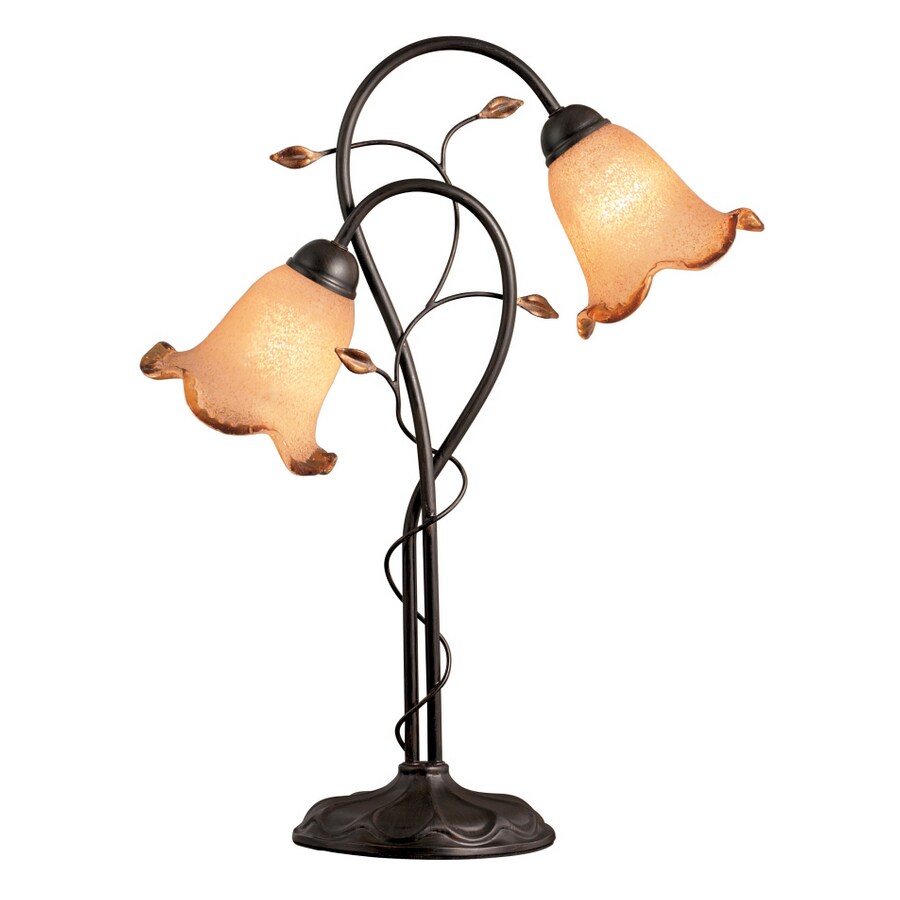 Bel Air Lighting 24"H Tulip Table Lamp with Glass Shade at