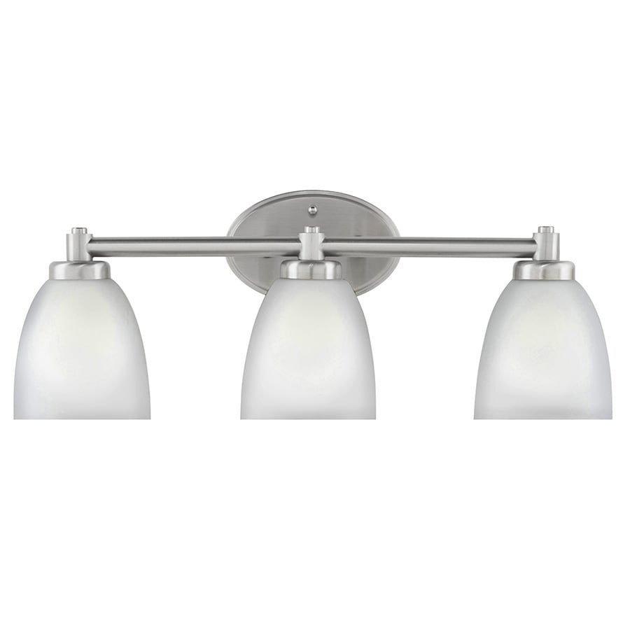 Portfolio 3-Light Brushed Nickel Modern/Contemporary Vanity Light in ...