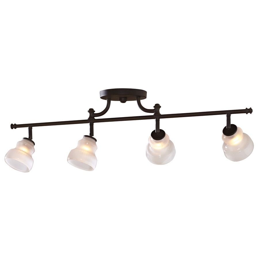 allen + roth 16075 32-in 4-Light Olde Bronze dimmable Gu10 Pin Base Traditional Track Bar