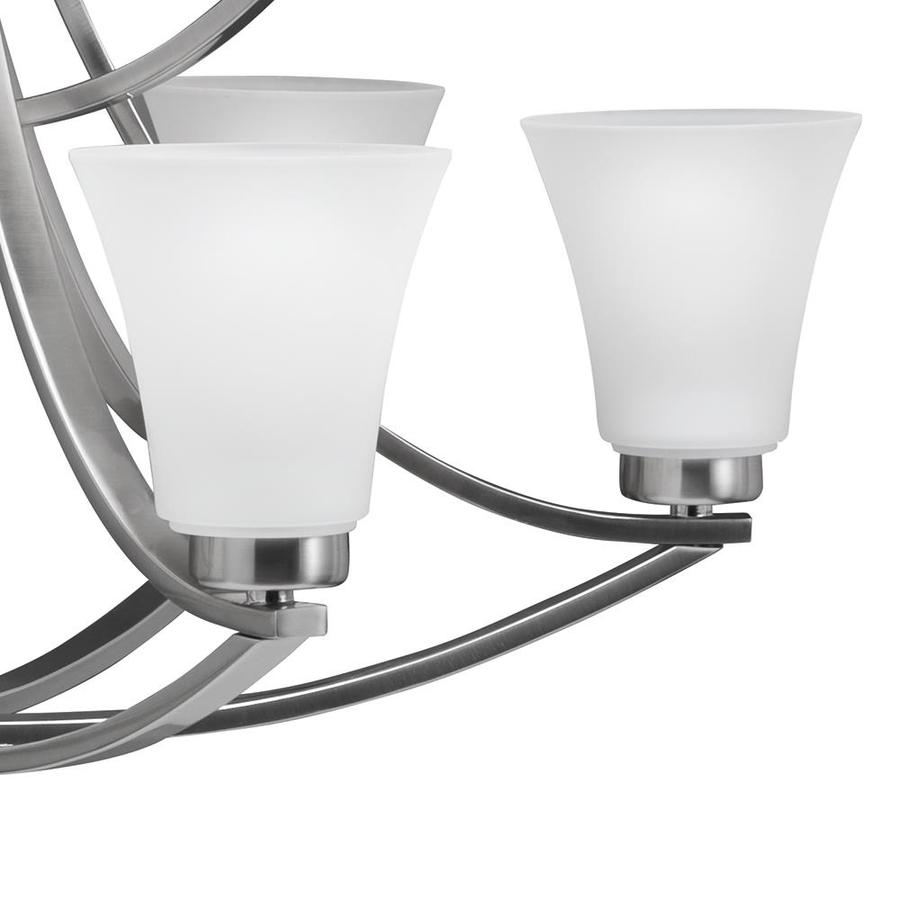 Portfolio Lyndsay 9 Light Brushed Nickel Chandelier Portfolio Lyndsay 9 Light Brushed Nickel Chandelier