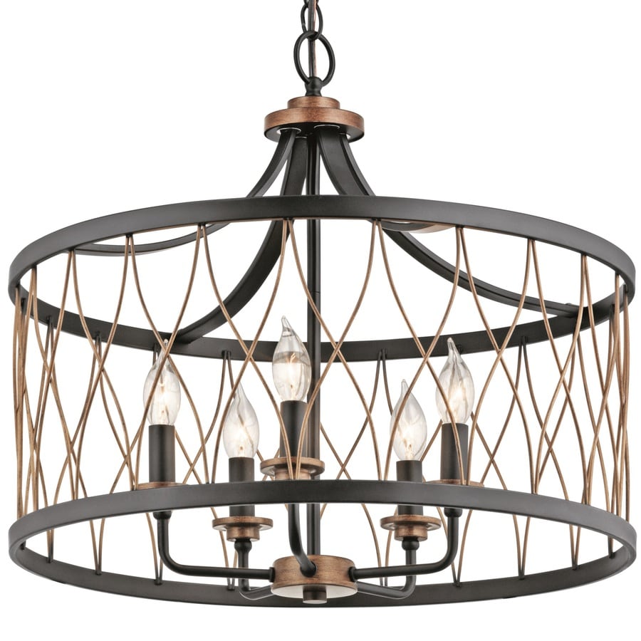 Kichler Brookglen Black With Gold Tone Pendant Light French