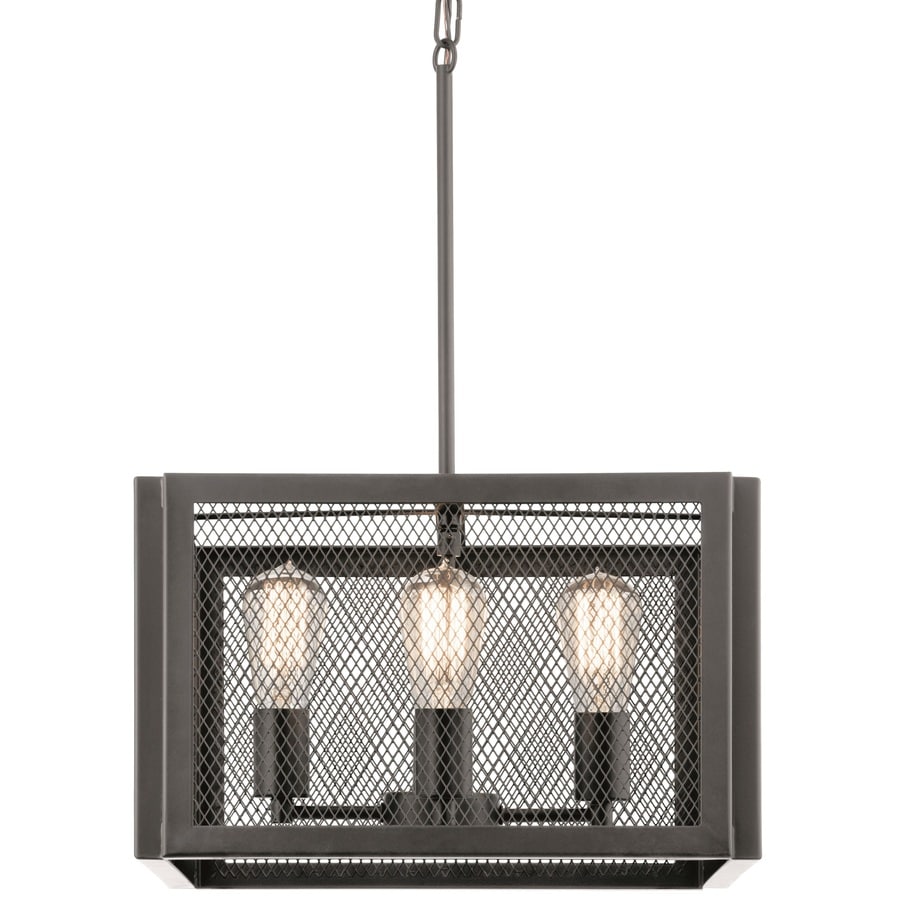 Kichler Saybridge Bronze Single Industrial Cage Pendant Light at