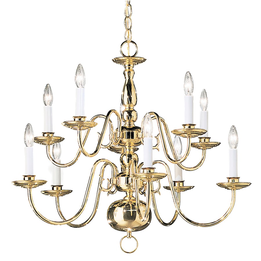 Portfolio 10-light Olde Georgetown Polished Brass Chandelier At Lowes.com