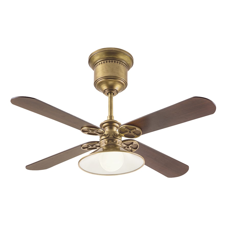 Kichler 52in Natural Brass Indoor Downrod Ceiling Fan with Light Kit