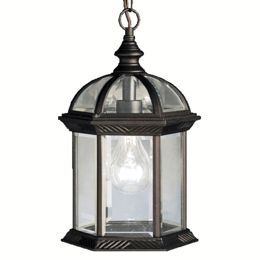 Portfolio Barrie 13.5in Black Outdoor Pendant Light at