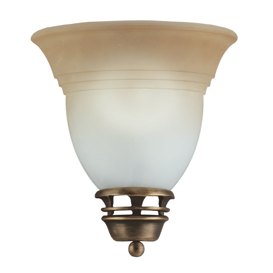Portfolio 8in W Libbe 1Light Antique Brass Pocket Wall Sconce at