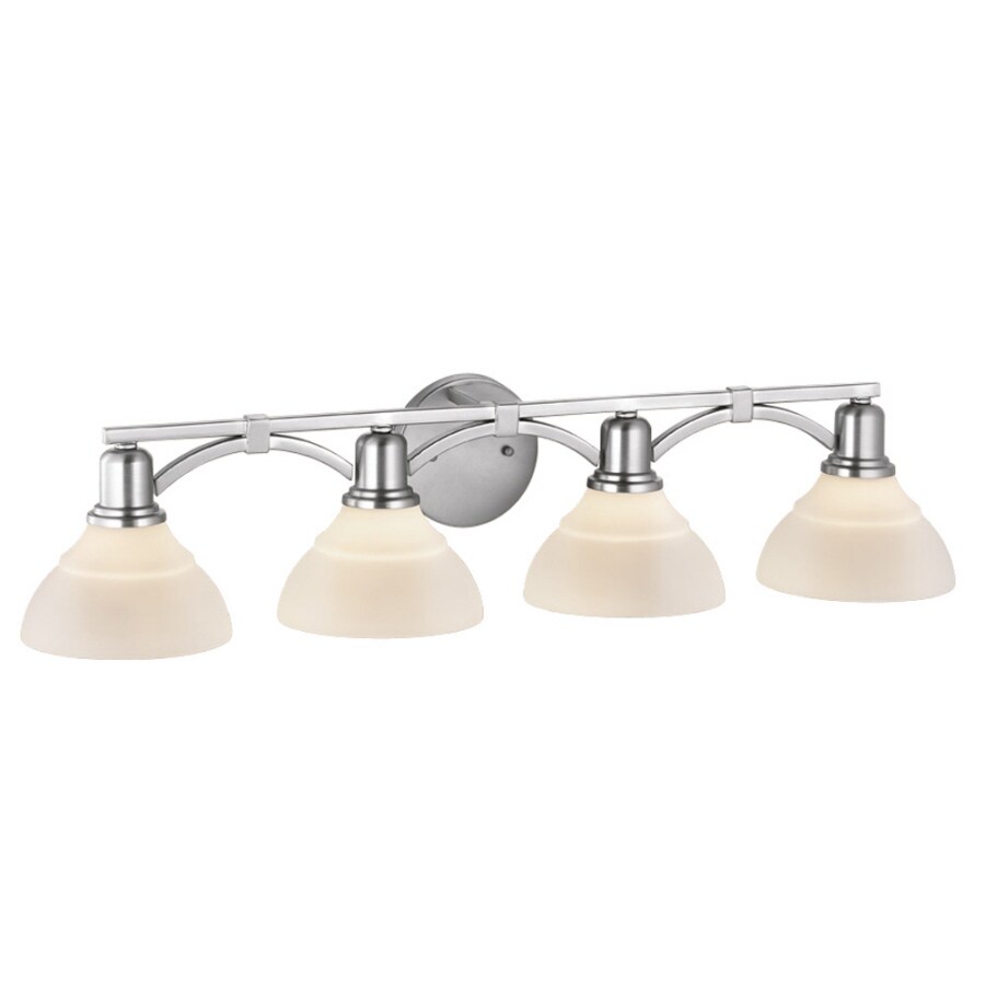 Portfolio 4-Light Brushed Nickel Bathroom Vanity Light In The Vanity ...