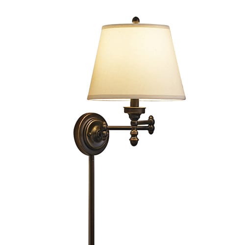 allen + roth 15.62-in H Oil-Rubbed bronze Swing Arm Wall-Mounted Lamp ...