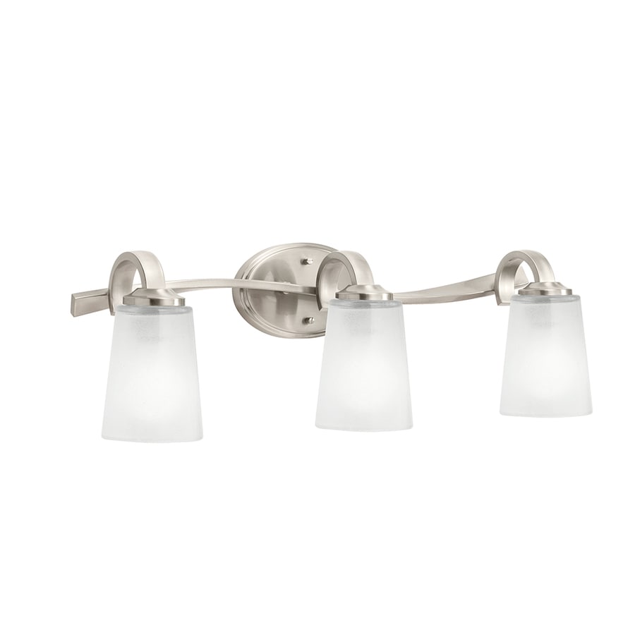 Shop Kichler 3 Light 2446 In Brushed Nickel Cylinder Vanity Light