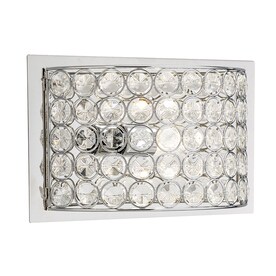 Kichler Krystal Ice 1-Light 9.88-in Chrome Rectangle Vanity Light