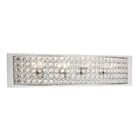 Kichler Krystal Ice 4-Light 26.13-in Chrome Rectangle Vanity Light