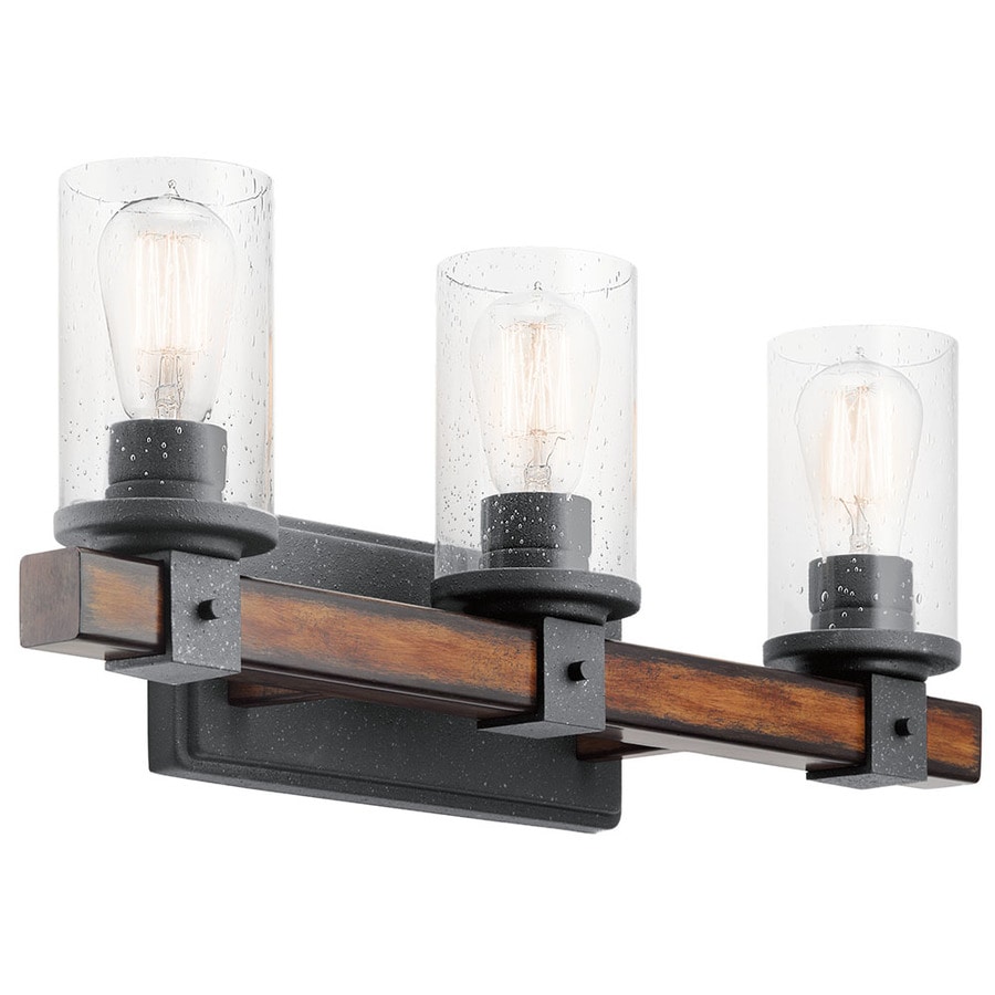 Shop Vanity Lights at Lowes.com - Kichler Barrington 3-Light 9-in Cylinder Vanity Light