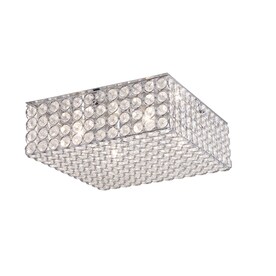 Kichler Krystal Ice 11.75-in Chrome Modern/Contemporary Halogen Flush Mount Light