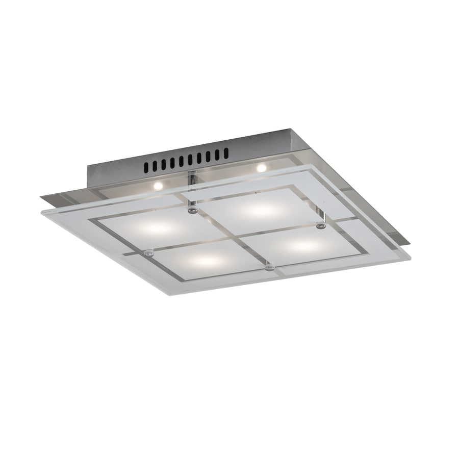 shop kichler 11.75-in w chrome led flush mount light at lowes