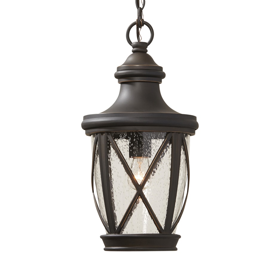 Shop allen + roth Castine 16.93-in Rubbed Bronze Outdoor 