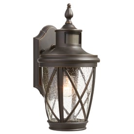 allen + roth Castine 14.25-in H Rubbed Bronze Medium Base (E-26) Outdoor Wall Light