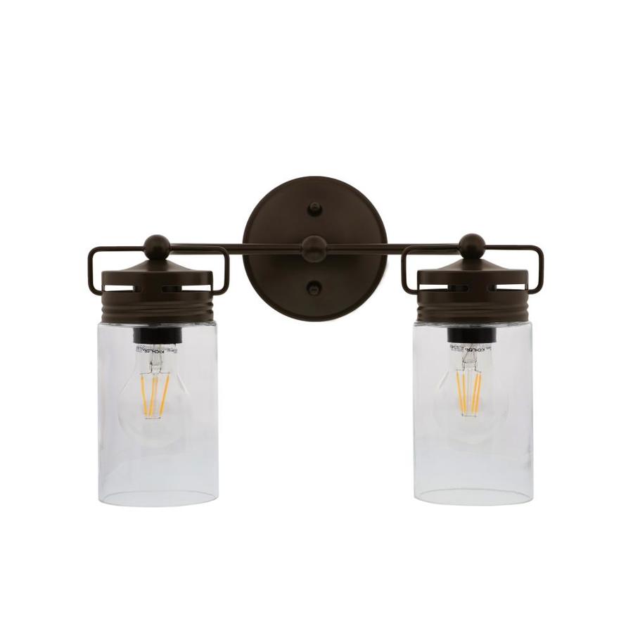 allen + roth Vallymede 2Light Bronze Transitional Vanity Light in the