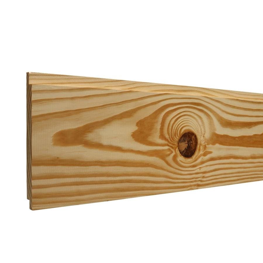 7.125in x 8ft Unfinished Pine Shiplap Wall Plank (Coverage Area 4.75sq ft) at