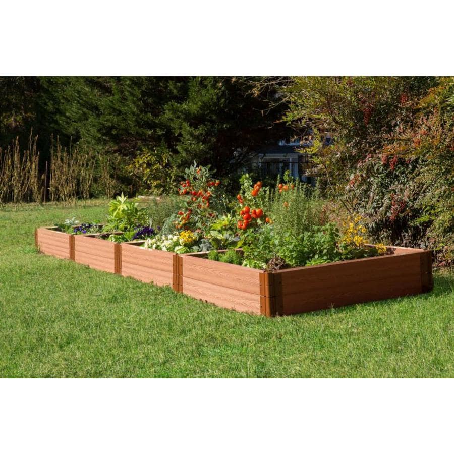 Frame It All 48in W x 192in L x 11in H Brown Raised Garden Bed in