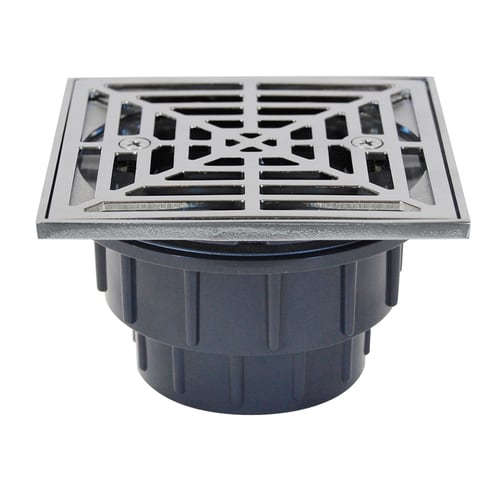 Sioux Chief 825 4 5 In L Slotted Square Stainless Steel Shower Drain At Lowes Com