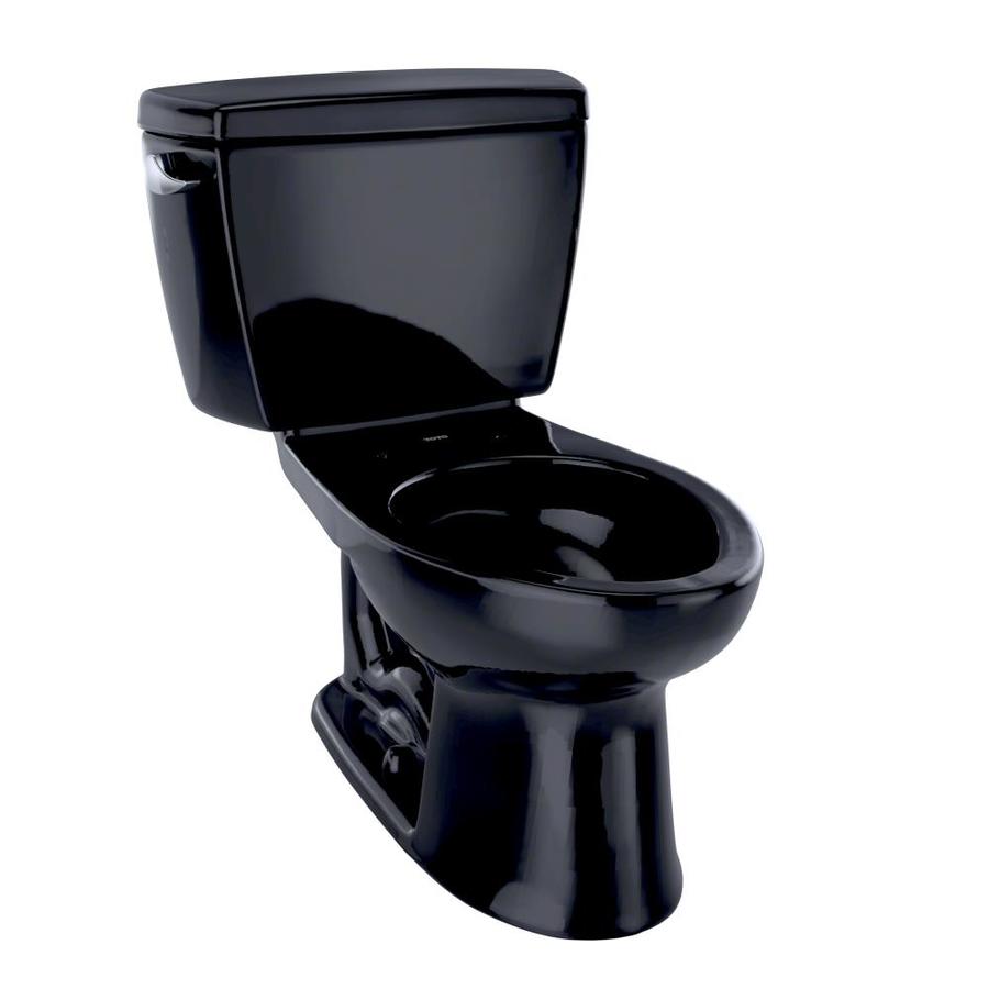 TOTO Drake Ebony Elongated Standard Height 2Piece Toilet 12in Rough