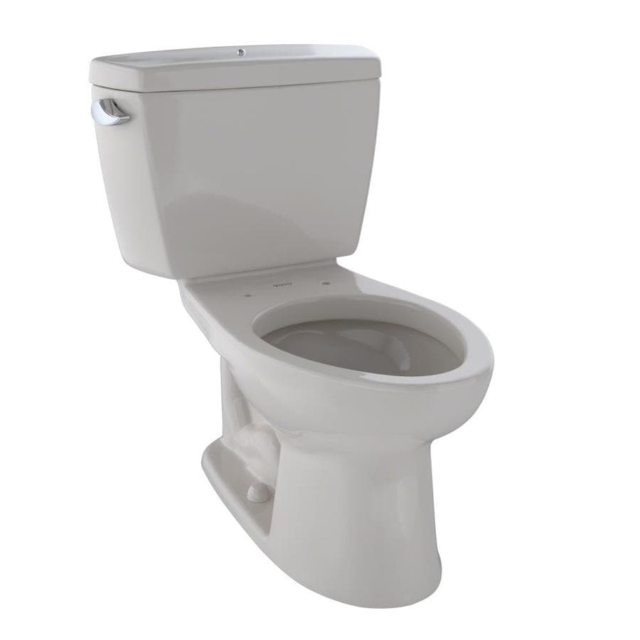 TOTO Drake Sedona Beige Elongated Chair Height 2-Piece Toilet 12-in