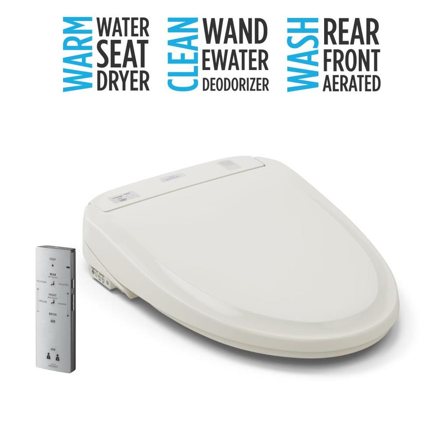 TOTO S300e Washlet Plastic Round SlowClose Heated Bidet Toilet Seat at