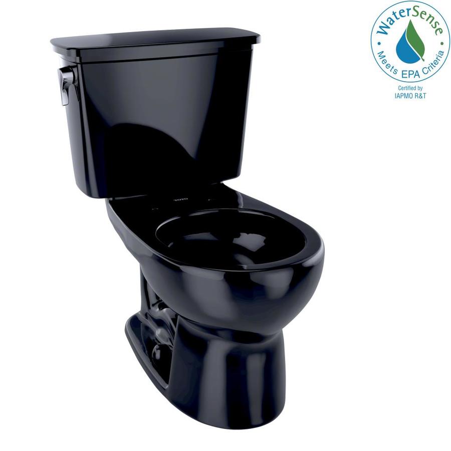 TOTO Eco Drake Ebony WaterSense Round Standard Height 2Piece Toilet 12