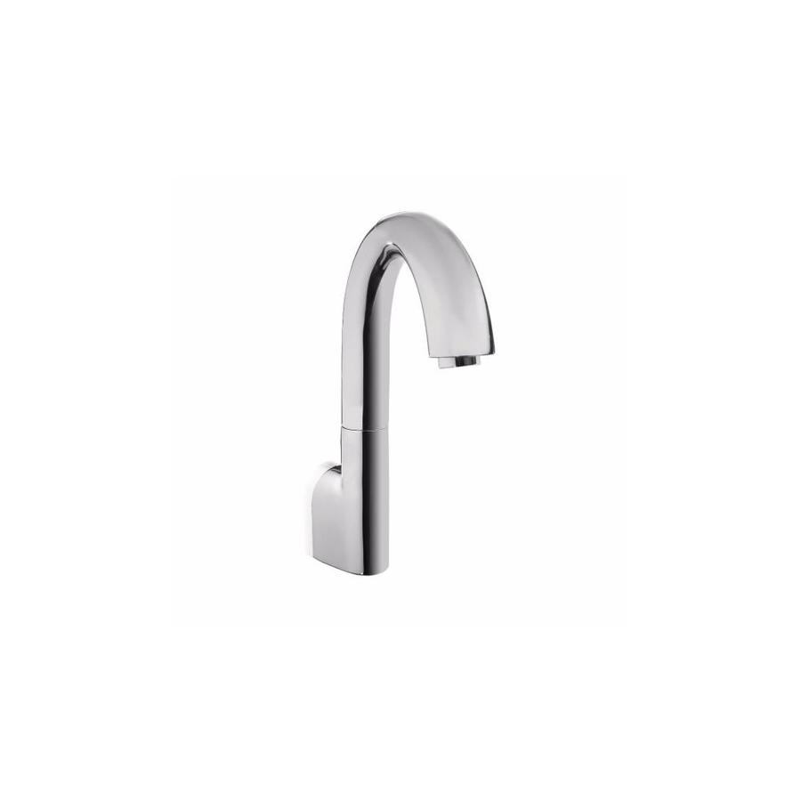TOTO Gooseneck Polished Chrome Touchless Wallmount Bathroom Sink Faucet in the Bathroom Sink