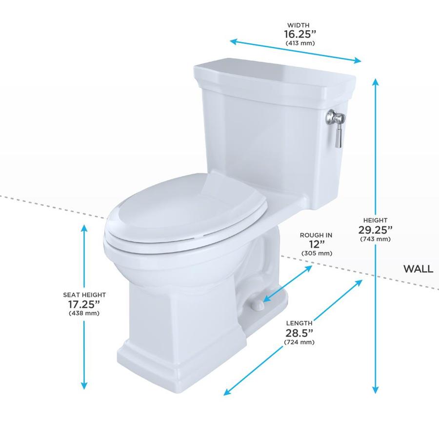 TOTO Promenade II Cotton White WaterSense Elongated Chair Height Toilet ...