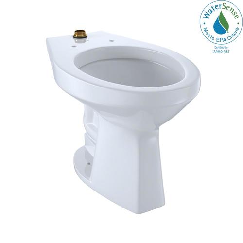 TOTO Cotton White Elongated Standard Height Commercial Toilet Bowl in