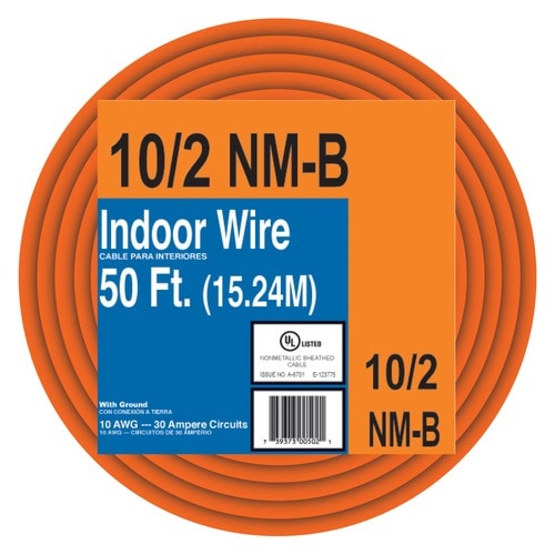 50-ft 10-2 Indoor Non-Metallic Wire (By-the-Roll) in the Non-Metallic