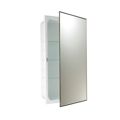 Allen Roth 16 In X 26 In Rectangle Recessed Mirrored Medicine
